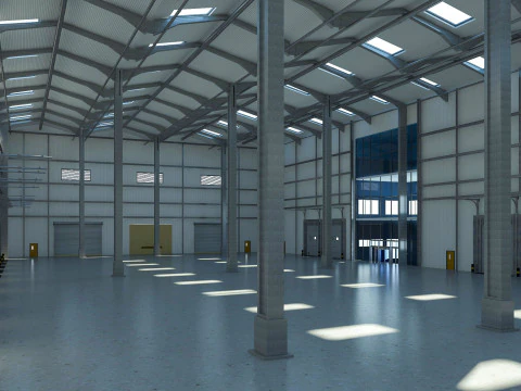 Warehouse Logistic interior and exterior 3D Model