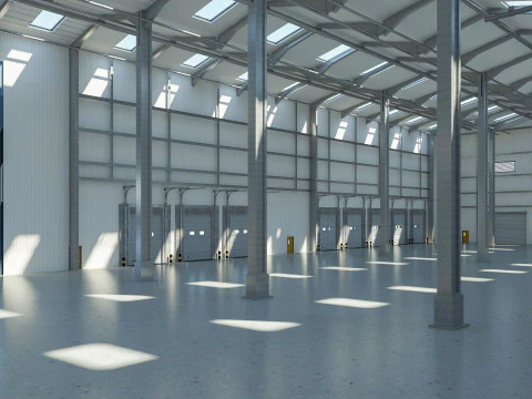 Warehouse Logistic interior and exterior 3D Model