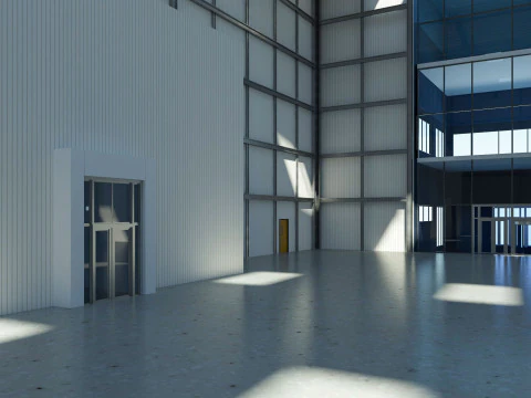 Warehouse Logistic interior and exterior 3D Model