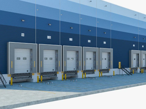 Warehouse Logistic interior and exterior 3D Model