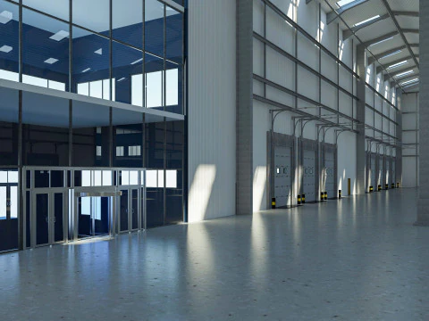 Warehouse Logistic interior and exterior 3D Model