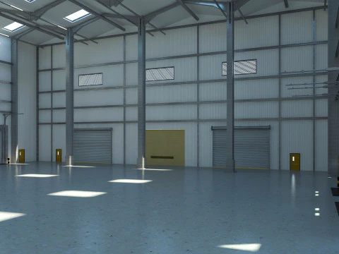 Warehouse Logistic interior and exterior 3D Model