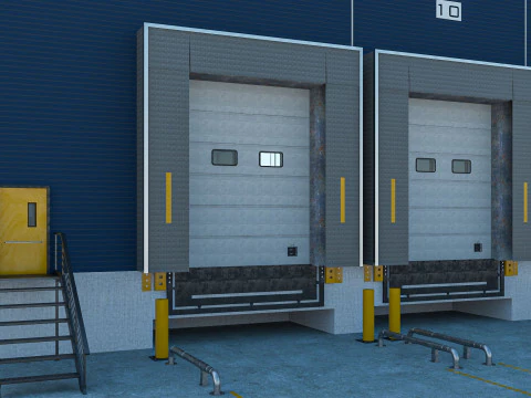 Warehouse Logistic interior and exterior 3D Model