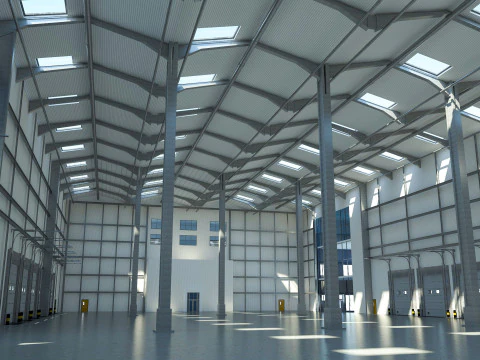 Warehouse Logistic interior and exterior 3D Model