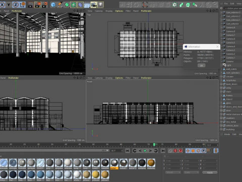 Warehouse Logistic interior and exterior 3D Model