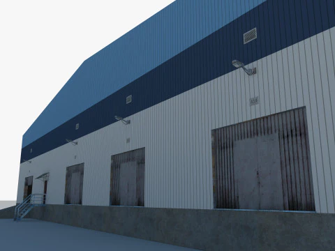 Warehouse Logistic Building 2 3D Model