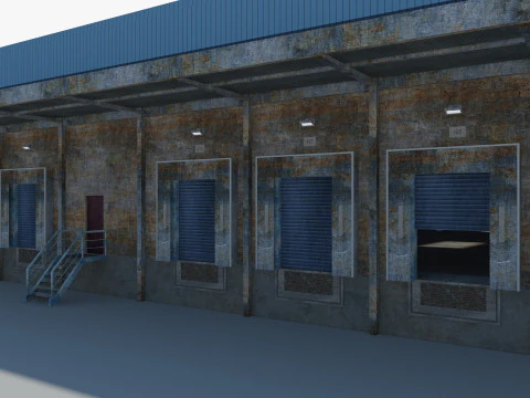 Warehouse Logistic Building 2 3D Model