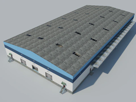 Warehouse Logistic Building 2 3D Model