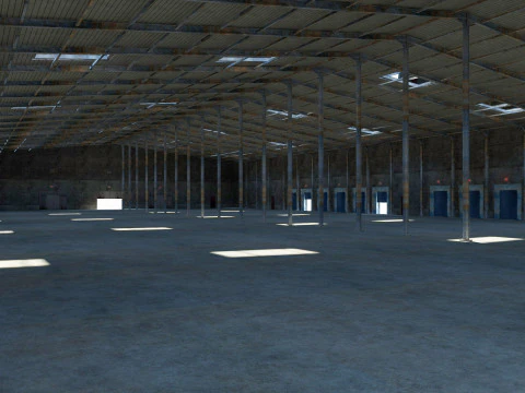 Warehouse Logistic Building 2 3D Model