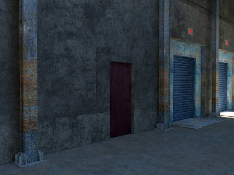 Warehouse Logistic Building 2 3D Model
