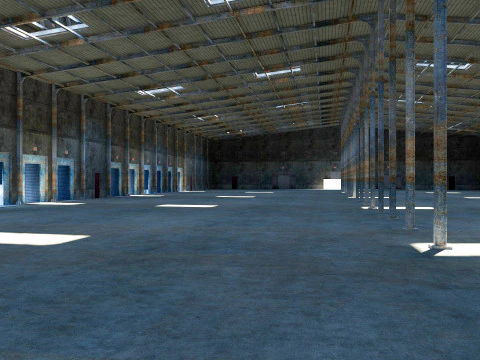 Warehouse Logistic Building 2 3D Model