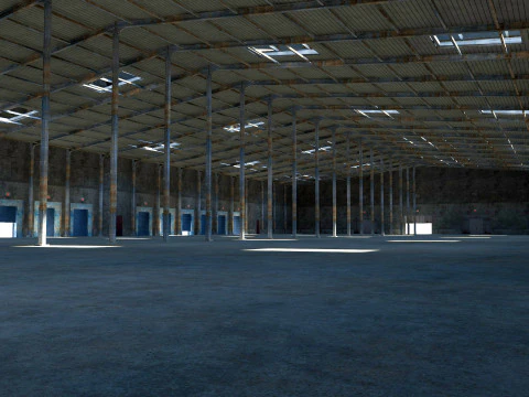 Warehouse Logistic Building 2 3D Model