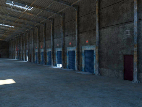 Warehouse Logistic Building 2 3D Model