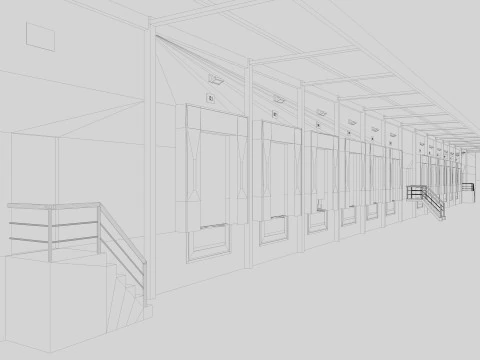 Warehouse Logistic Building 2 3D Model