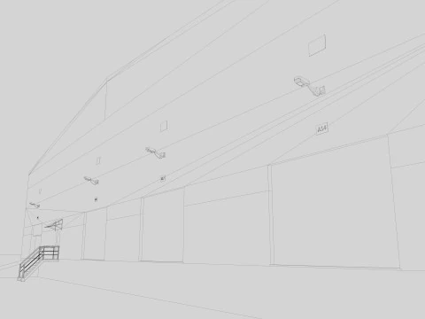 Warehouse Logistic Building 2 3D Model
