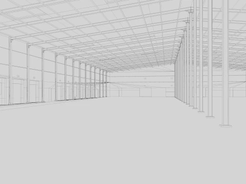 Warehouse Logistic Building 2 3D Model