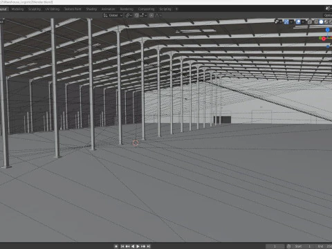 Warehouse Logistic Building 2 3D Model