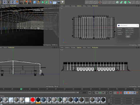 Warehouse Logistic Building 2 3D Model