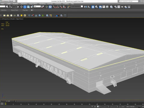 Warehouse Logistic Building 2 3D Model