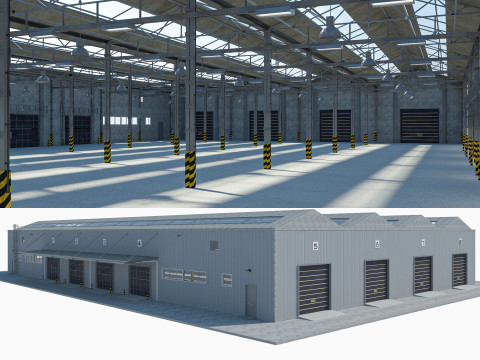 Warehouse Logistic 3 interior and exterior 3D Model