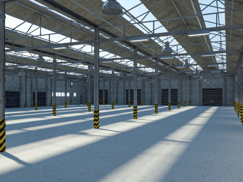 Warehouse Logistic 3 interior and exterior 3Dモデル