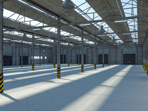 Warehouse Logistic 3 interior and exterior 3D Model
