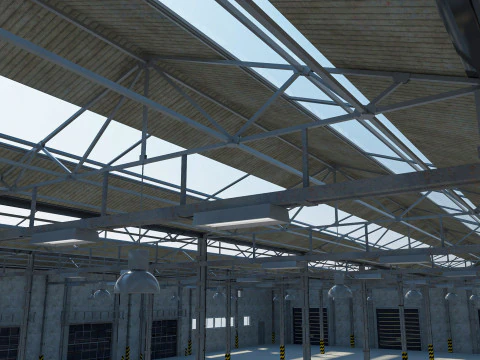 Warehouse Logistic 3 interior and exterior 3D Model