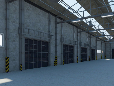 Warehouse Logistic 3 interior and exterior 3Dモデル