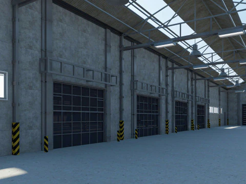 Warehouse Logistic 3 interior and exterior 3D Model