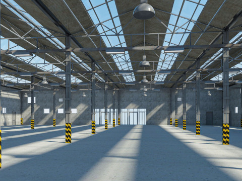 Warehouse Logistic 3 interior and exterior 3Dモデル