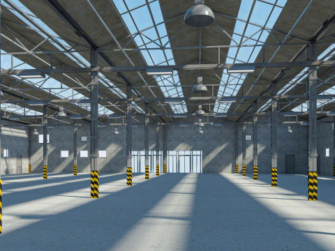 Warehouse Logistic 3 interior and exterior 3D Model