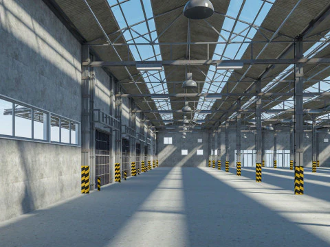 Warehouse Logistic 3 interior and exterior 3D Model
