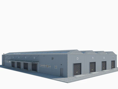 Warehouse Logistic 3 interior and exterior 3D Model