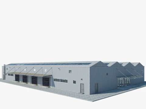 Warehouse Logistic 3 interior and exterior 3D Model