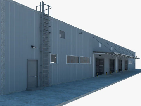Warehouse Logistic 3 interior and exterior 3D Model