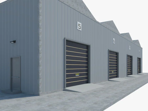 Warehouse Logistic 3 interior and exterior 3D Model