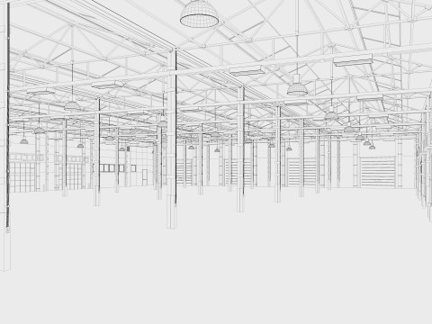 Warehouse Logistic 3 interior and exterior 3Dモデル