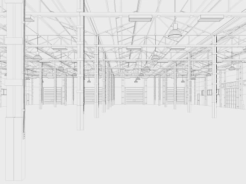 Warehouse Logistic 3 interior and exterior 3D Model