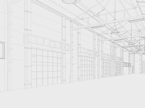 Warehouse Logistic 3 interior and exterior 3D Model