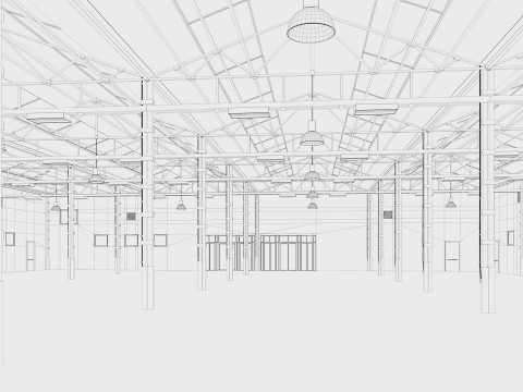 Warehouse Logistic 3 interior and exterior 3Dモデル