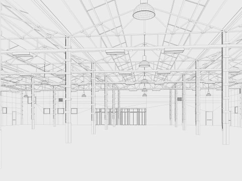 Warehouse Logistic 3 interior and exterior 3D Model