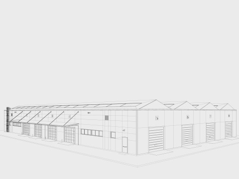 Warehouse Logistic 3 interior and exterior 3Dモデル