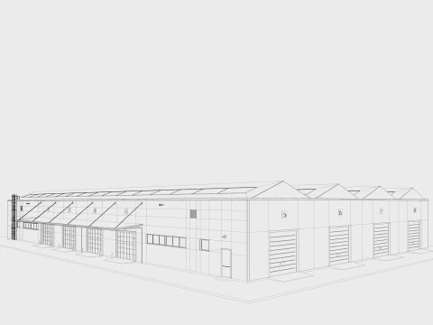 Warehouse Logistic 3 interior and exterior 3D Model