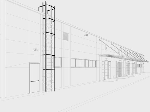 Warehouse Logistic 3 interior and exterior 3Dモデル