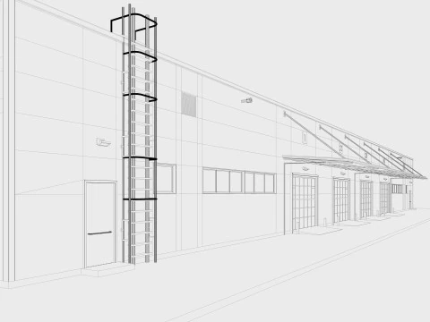 Warehouse Logistic 3 interior and exterior 3D Model