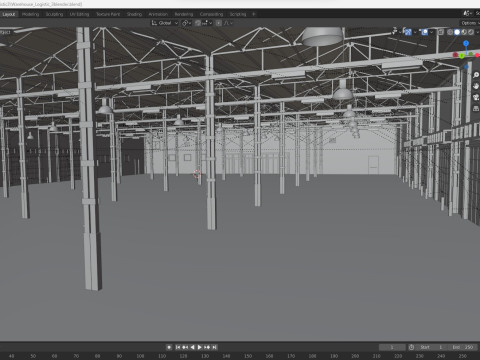Warehouse Logistic 3 interior and exterior 3Dモデル