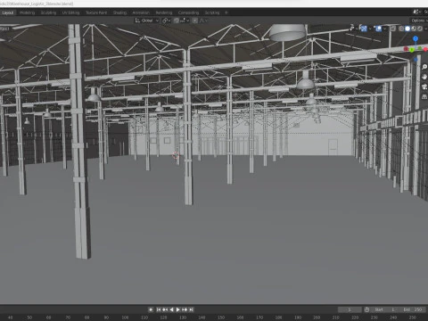 Warehouse Logistic 3 interior and exterior 3D Model