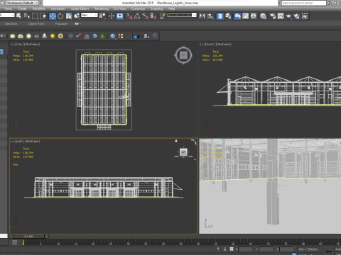 Warehouse Logistic 3 interior and exterior 3Dモデル