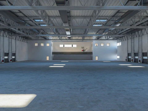 Warehouse Logistic 4 interior and exterior 3D Model