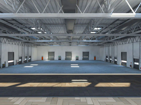 Warehouse Logistic 4 interior and exterior 3D Model
